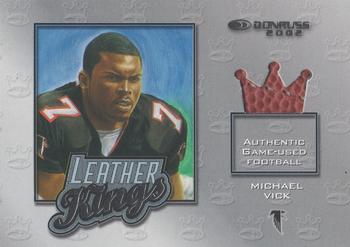2002 Donruss - Leather Kings #LK-20 Michael Vick Front