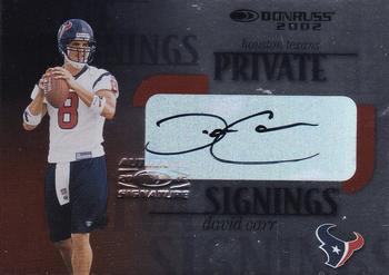 2002 Donruss - Private Signings #PS-14 David Carr Front