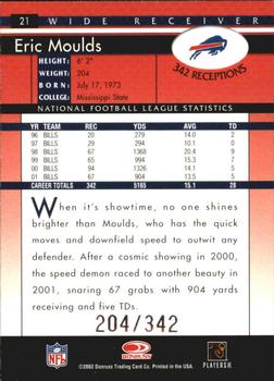 2002 Donruss - Stat Line Career #21 Eric Moulds Back