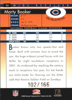 2002 Donruss - Stat Line Career #34 Marty Booker Back