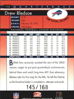 2002 Donruss - Stat Line Career #115 Drew Bledsoe Back