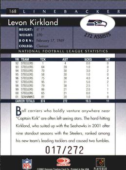 2002 Donruss - Stat Line Career #168 Levon Kirkland Back