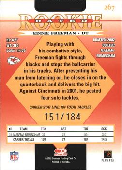 2002 Donruss - Stat Line Career #267 Eddie Freeman Back