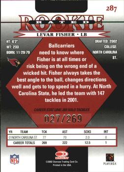 2002 Donruss - Stat Line Career #287 Levar Fisher Back