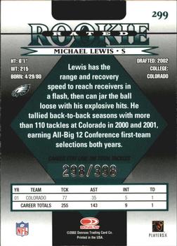 2002 Donruss - Stat Line Career #299 Michael Lewis Back