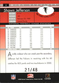 2002 Donruss - Stat Line Season #6 Shawn Jefferson Back