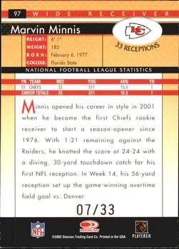 2002 Donruss - Stat Line Season #97 Marvin Minnis Back
