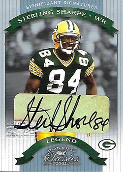 2002 Donruss Classics - Significant Signatures #138 Sterling Sharpe Front