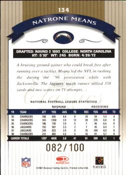 2002 Donruss Classics - Timeless Tributes #134 Natrone Means Back