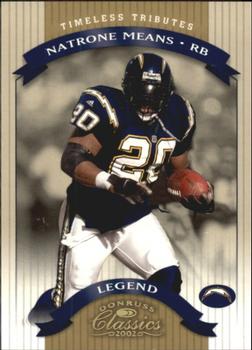 2002 Donruss Classics - Timeless Tributes #134 Natrone Means Front