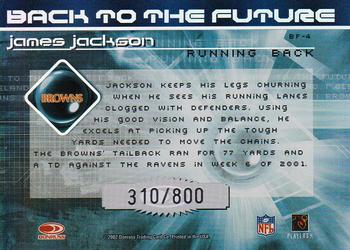 2002 Donruss Elite - Back to the Future #BF-4 James Jackson Back
