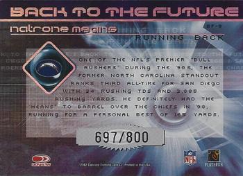 2002 Donruss Elite - Back to the Future #BF-9 Natrone Means Back