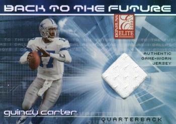 2002 Donruss Elite - Back to the Future Threads #BF-6 Quincy Carter Front