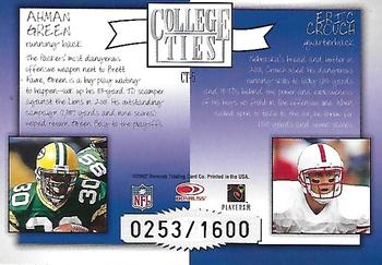 2002 Donruss Elite - College Ties #CT-5 Ahman Green / Eric Crouch Back