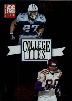 2002 Donruss Elite - College Ties #CT-17 Eddie George / Cris Carter Front