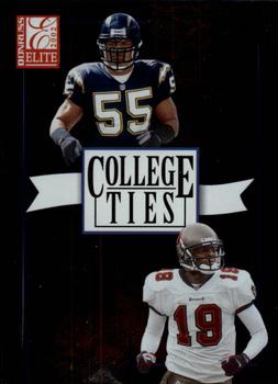 2002 Donruss Elite - College Ties #CT-22 Keyshawn Johnson / Junior Seau Front