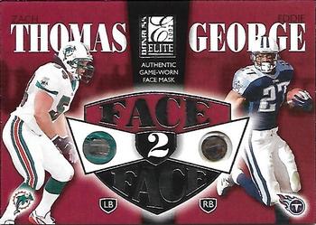 2002 Donruss Elite - Face to Face #FF-1 Eddie George / Zach Thomas Front