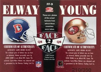 2002 Donruss Elite - Face to Face #FF-9 John Elway / Steve Young Back