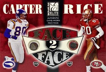 2002 Donruss Elite - Face to Face #FF-10 Cris Carter / Jerry Rice Front
