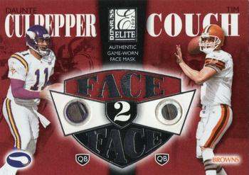 2002 Donruss Elite - Face to Face #FF-11 Tim Couch / Daunte Culpepper Front