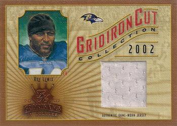 2002 Donruss Gridiron Kings - Gridiron Cut Collection #GC-90 Ray Lewis Front