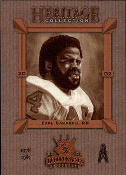 2002 Donruss Gridiron Kings - Heritage Collection #HC-6 Earl Campbell Front