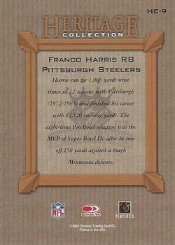 2002 Donruss Gridiron Kings - Heritage Collection #HC-9 Franco Harris Back