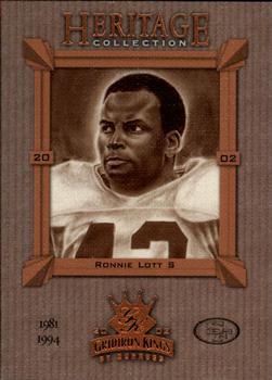 2002 Donruss Gridiron Kings - Heritage Collection #HC-12 Ronnie Lott Front