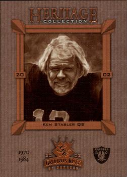 2002 Donruss Gridiron Kings - Heritage Collection #HC-16 Ken Stabler Front