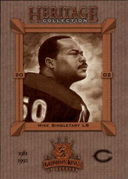 2002 Donruss Gridiron Kings - Heritage Collection #HC-19 Mike Singletary Front