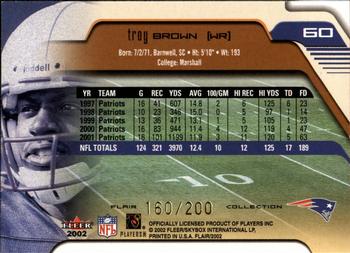 2002 Flair - Collection #60 Troy Brown Back