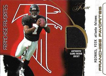 2002 Flair - Franchise Favorites Jerseys #NNO Michael Vick Front