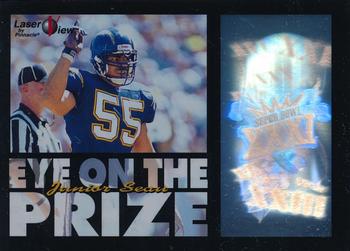 1996 Pinnacle Laser View - Eye on the Prize #8 Junior Seau Front