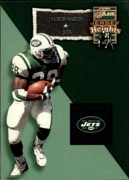 2002 Flair - Jersey Heights #9 JH Curtis Martin Front