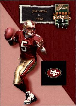 2002 Flair - Jersey Heights #14 JH Jeff Garcia Front