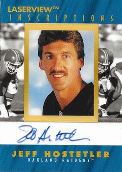 1996 Pinnacle Laser View - Inscriptions #NNO Jeff Hostetler Front