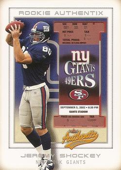 2002 Fleer Authentix - Front Row #111 Jeremy Shockey Front
