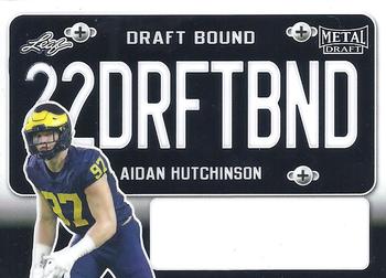 2022 Leaf Metal Draft - Draft Bound Autographs Clear Black Unsigned Pre-Production Proofs #NNO Aidan Hutchinson Front