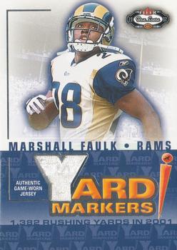 2002 Fleer Box Score - Yard Markers Jerseys #NNO Marshall Faulk Front