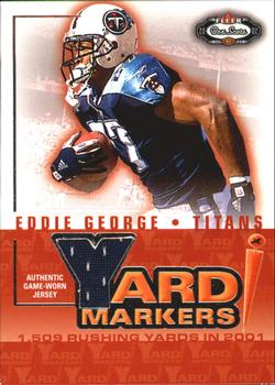 2002 Fleer Box Score - Yard Markers Jerseys #NNO Eddie George Front