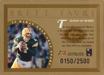 1996 Leaf - 22 Karat Gold Leaf Stars #11 Brett Favre Back