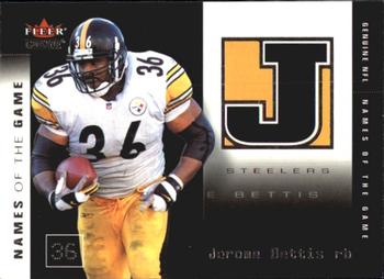 2002 Fleer Genuine - Names of the Game #14 NG Jerome Bettis Front