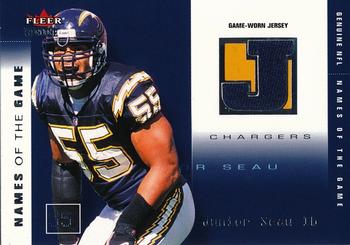 2002 Fleer Genuine - Names of the Game Jerseys #JS-NG Junior Seau Front
