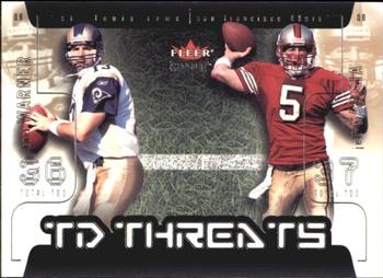 2002 Fleer Genuine - TD Threats #15 TD Kurt Warner / Jeff Garcia Front