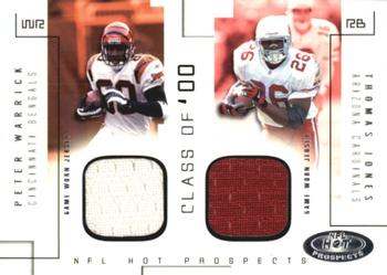 2002 Fleer Hot Prospects - Class Of Memorabilia #PW-TJ Peter Warrick / Thomas Jones Front