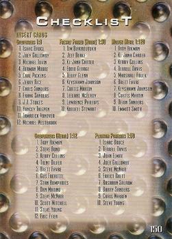 1996 Fleer Metal #150 Checklist Back