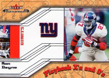 2002 Fleer Maximum - Playbook X's and O's #8 XO Ron Dayne Front