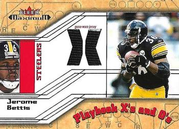 2002 Fleer Maximum - Playbook X's and O's Jersey: X #NNO Jerome Bettis Front