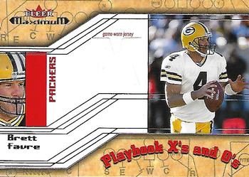 2002 Fleer Maximum - Playbook X's and O's Jersey: X #NNO Brett Favre Front