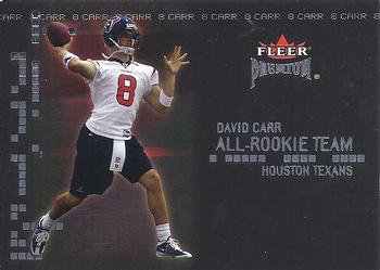 2002 Fleer Premium - All-Rookie Team #1 AR David Carr Front